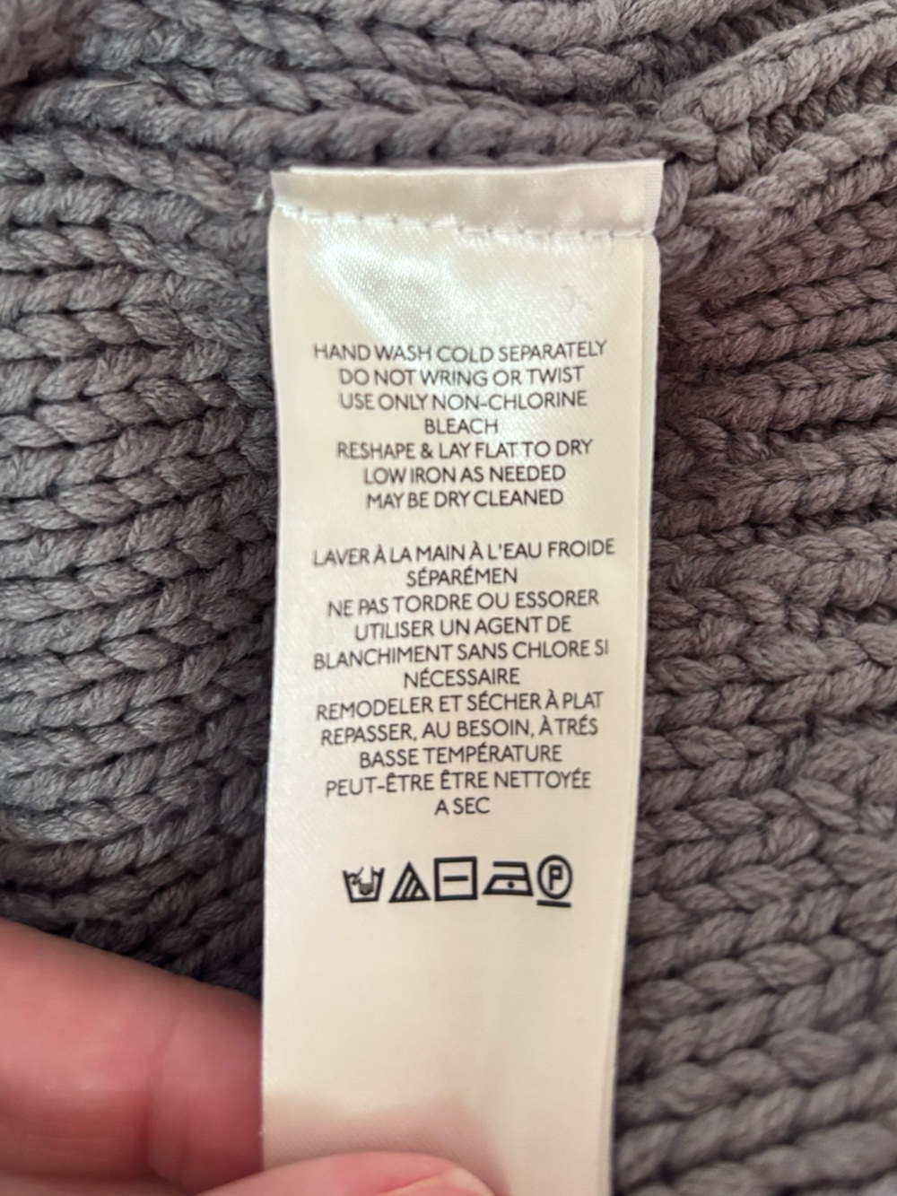 Free People Bree Oversized V-Neck Sweater Grey XL - Picture 5 of 7